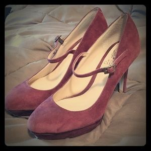 Purple Suede Vince Camuto Mary Jane Pumps Sz 7